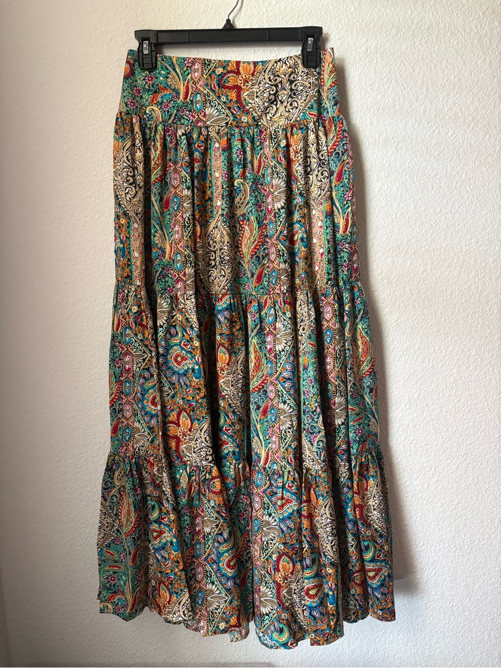 NATURAL LIFE Paisley Tiered Maxi Skirt NWT Size Medium - Picture 4 of 8